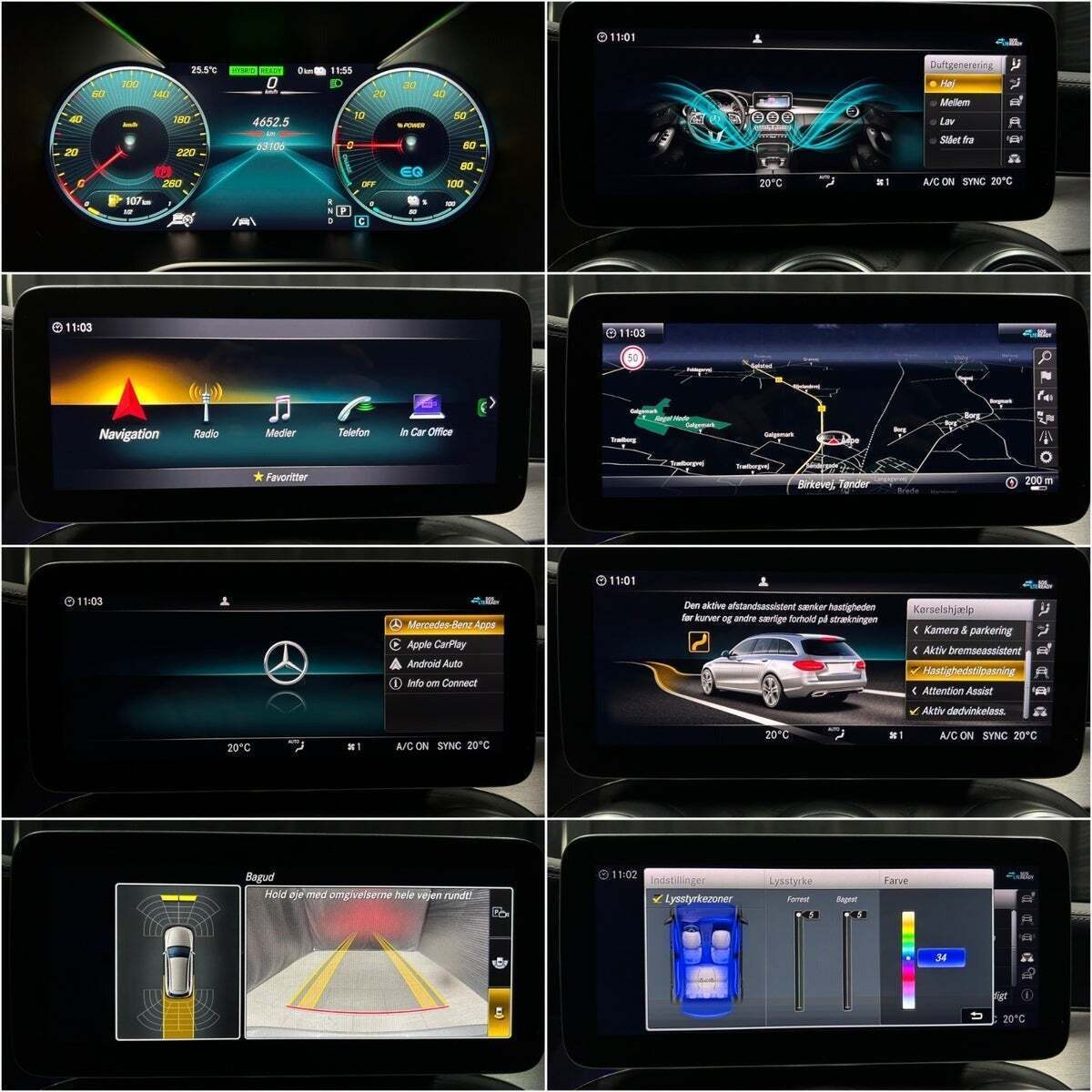 Grå Mercedes C300 de fra 2021