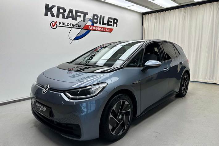 Grå VW ID.3 fra 2021 set udefra