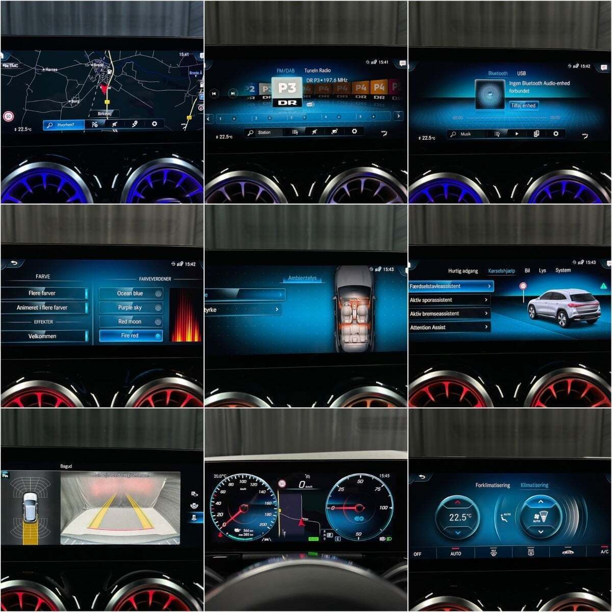 Blå Mercedes EQA250+ fra 2022