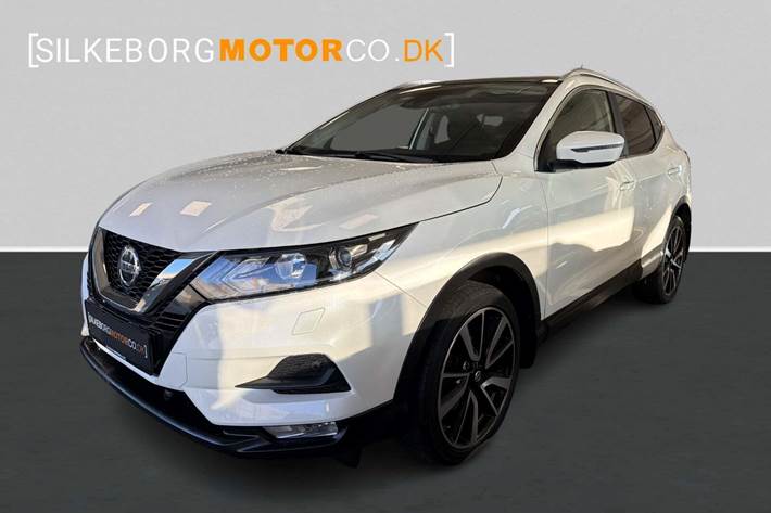 Hvid Nissan Qashqai fra 2019 set udefra