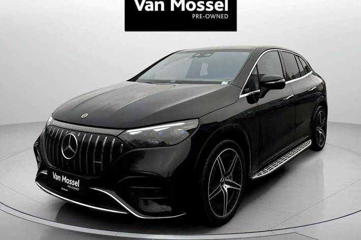 Sort Mercedes EQE43 SUV fra 2023 set udefra