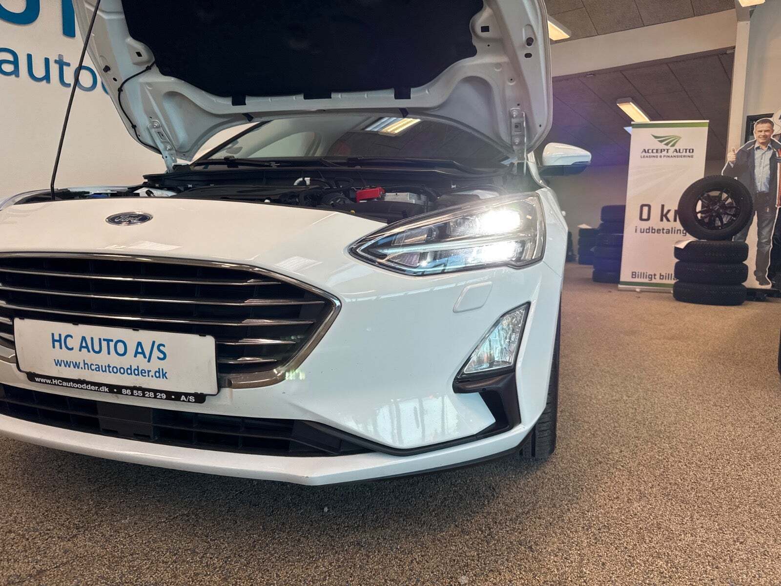 Hvid Ford Focus fra 2019