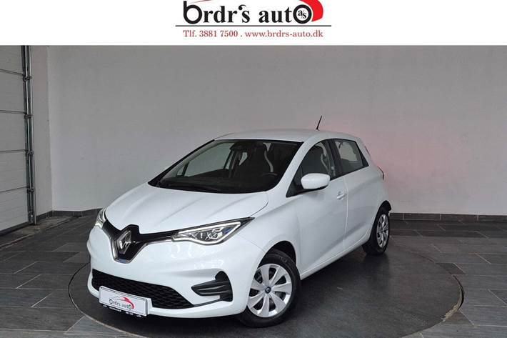 Hvid Renault Zoe fra 2020 set udefra