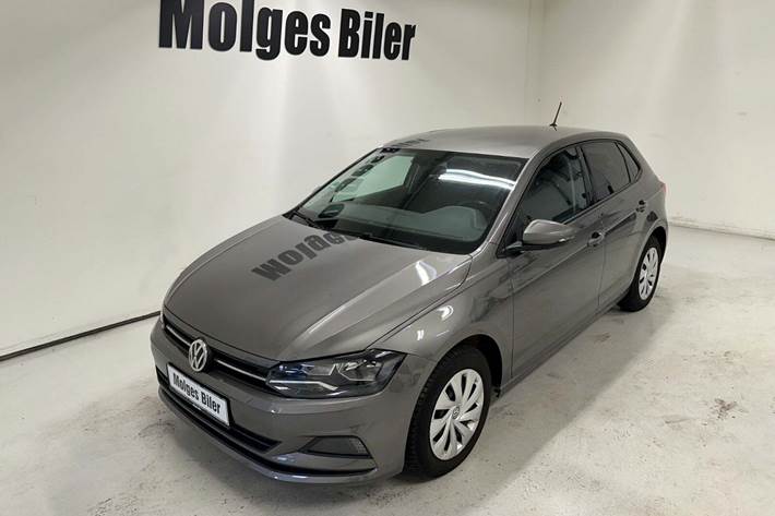 Grå VW Polo fra 2018 set udefra