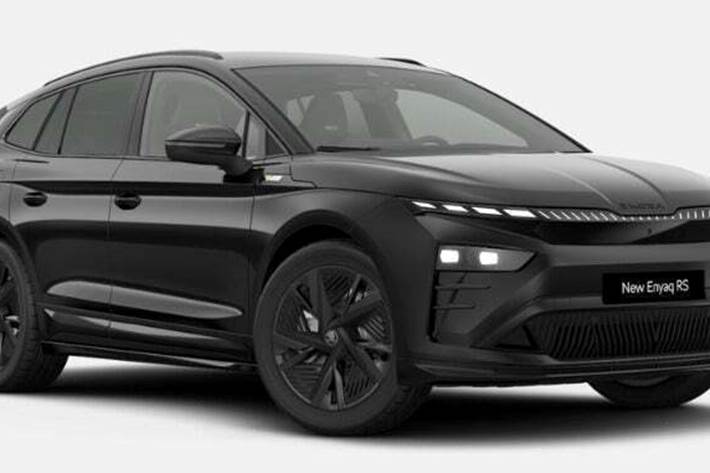 Sort Skoda Enyaq fra 2026 set udefra