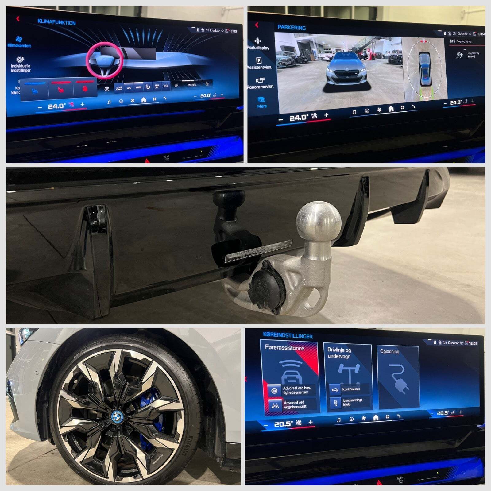 Grå BMW i5 fra 2025