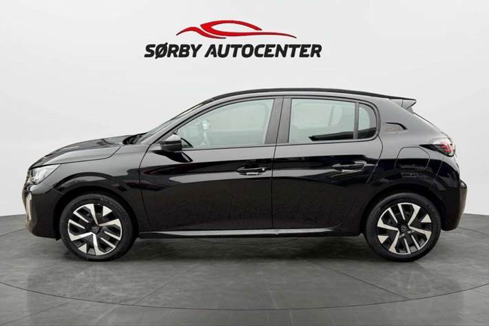 Sort Peugeot e-208 fra 2025