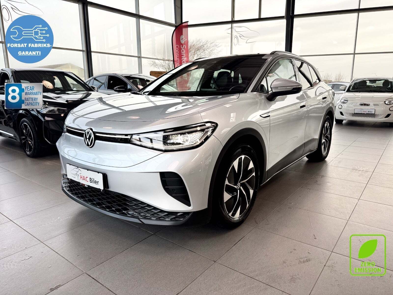 Sølv VW ID.4 fra 2022 set udefra