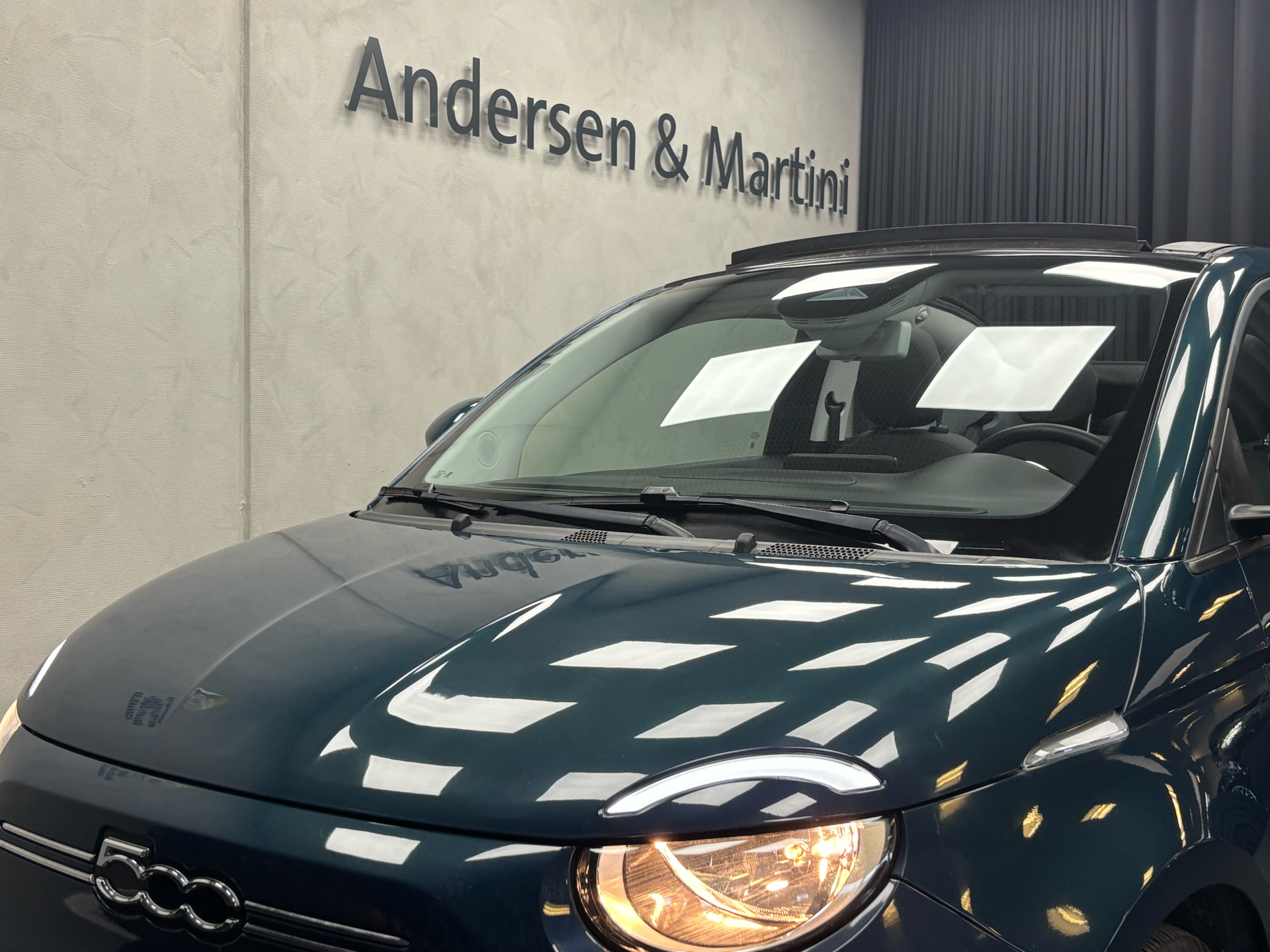 Grøn Fiat 500e fra 2021