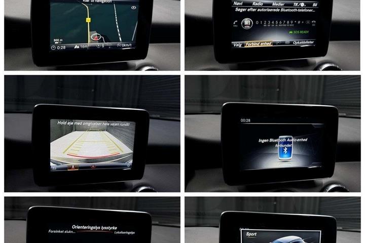Blå Mercedes CLA200 fra 2018