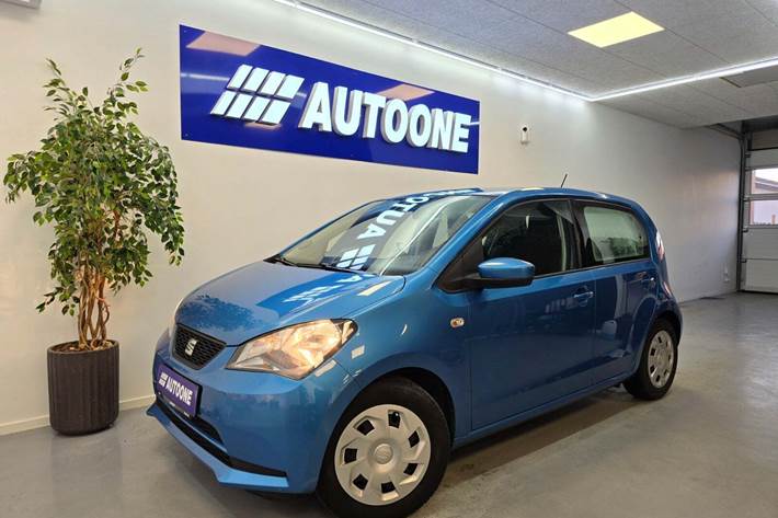 Blå Seat Mii fra 2018 set udefra