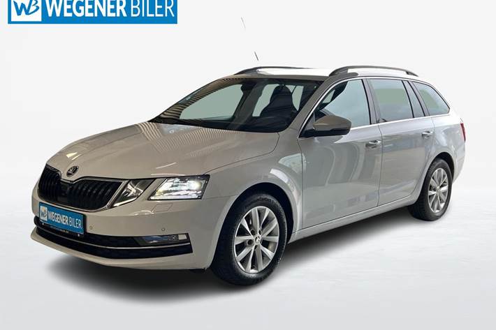 Hvid Skoda Octavia fra 2018 set udefra