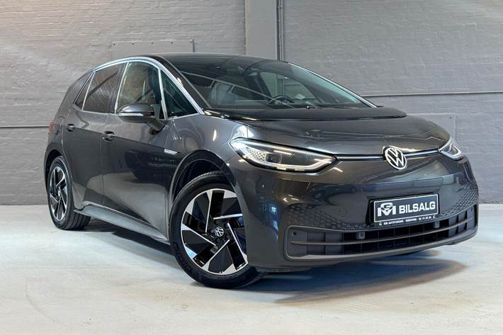 Grå VW ID.3 fra 2021 set udefra