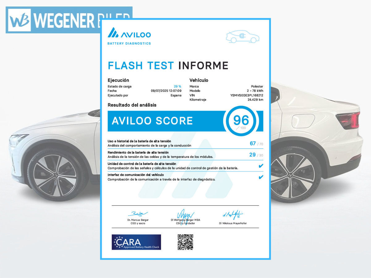 Hvid Polestar 2 fra 2023