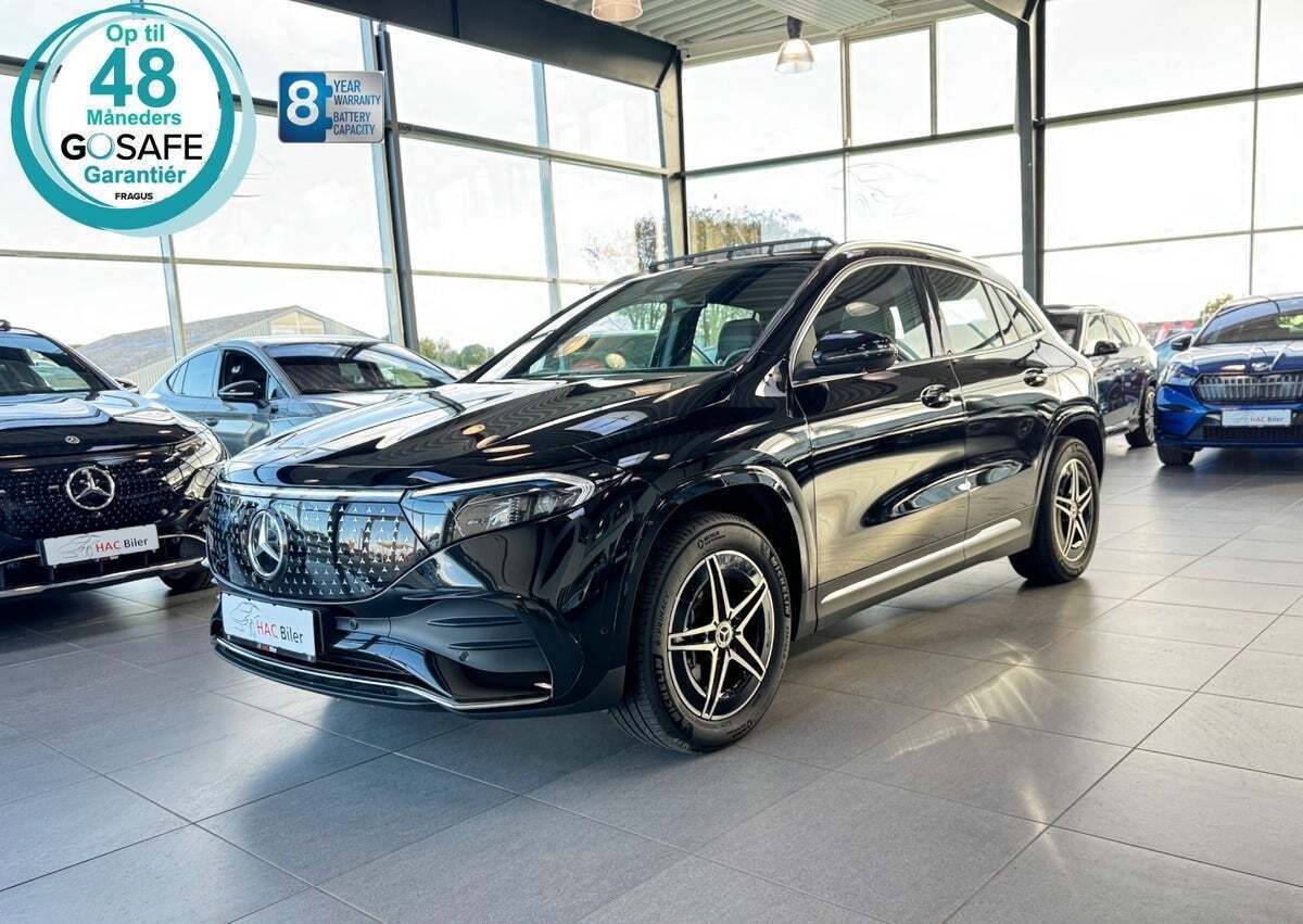 Sort Mercedes EQA250+ fra 2024 set udefra