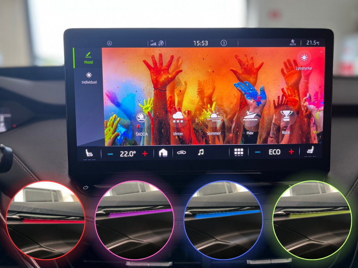 Hvid Skoda Enyaq fra 2021