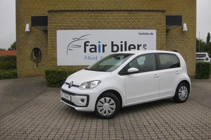 Hvid VW UP! fra 2020 set udefra