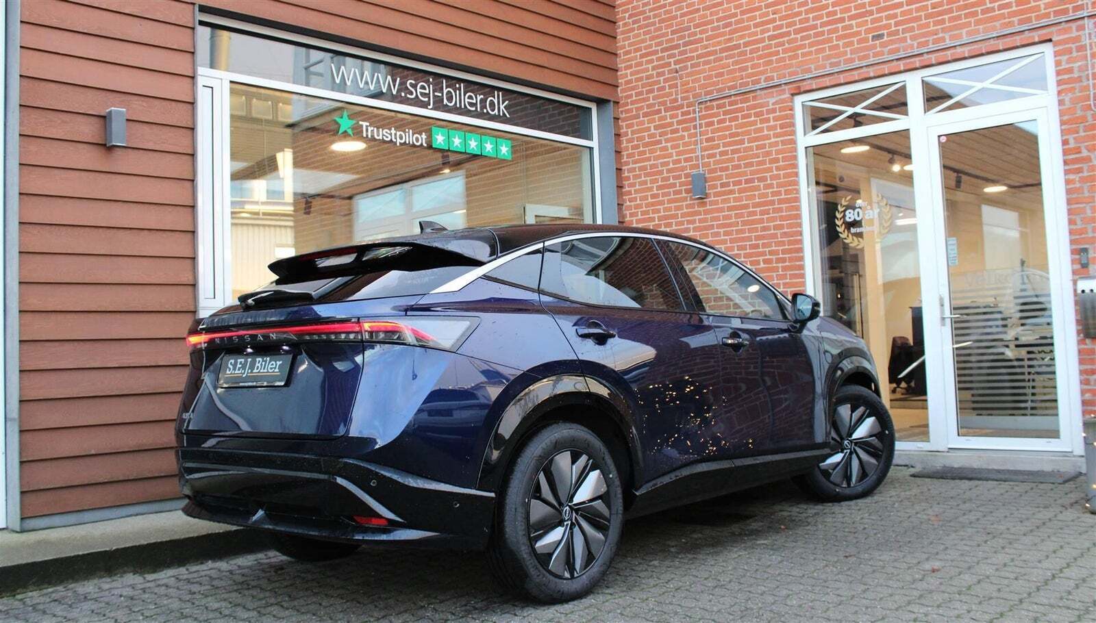 Blå Nissan Ariya fra 2025