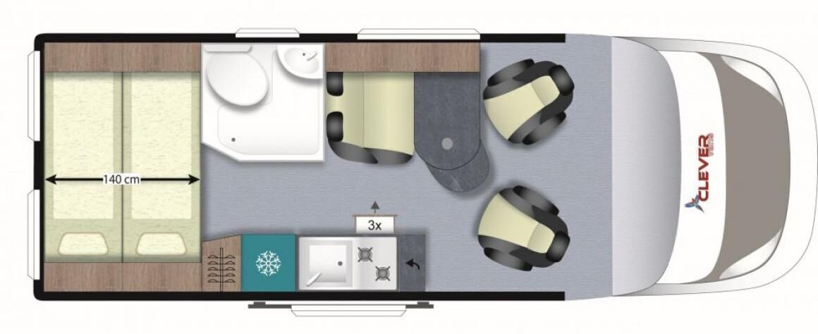 Grå Fiat Ducato fra 2022