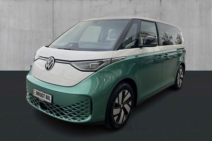 Grøn VW ID.Buzz fra 2024 set udefra