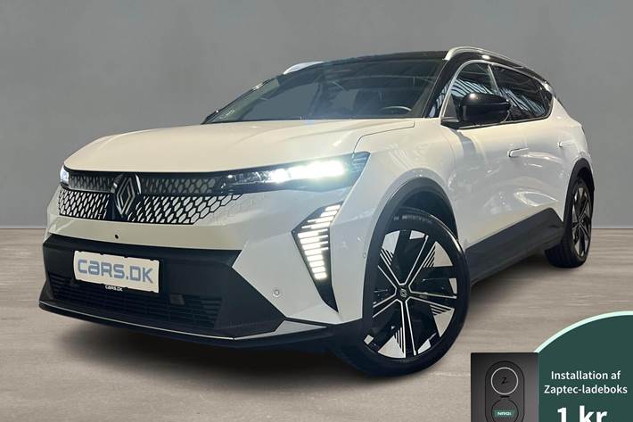 Hvid Renault Scénic fra 2025 set udefra