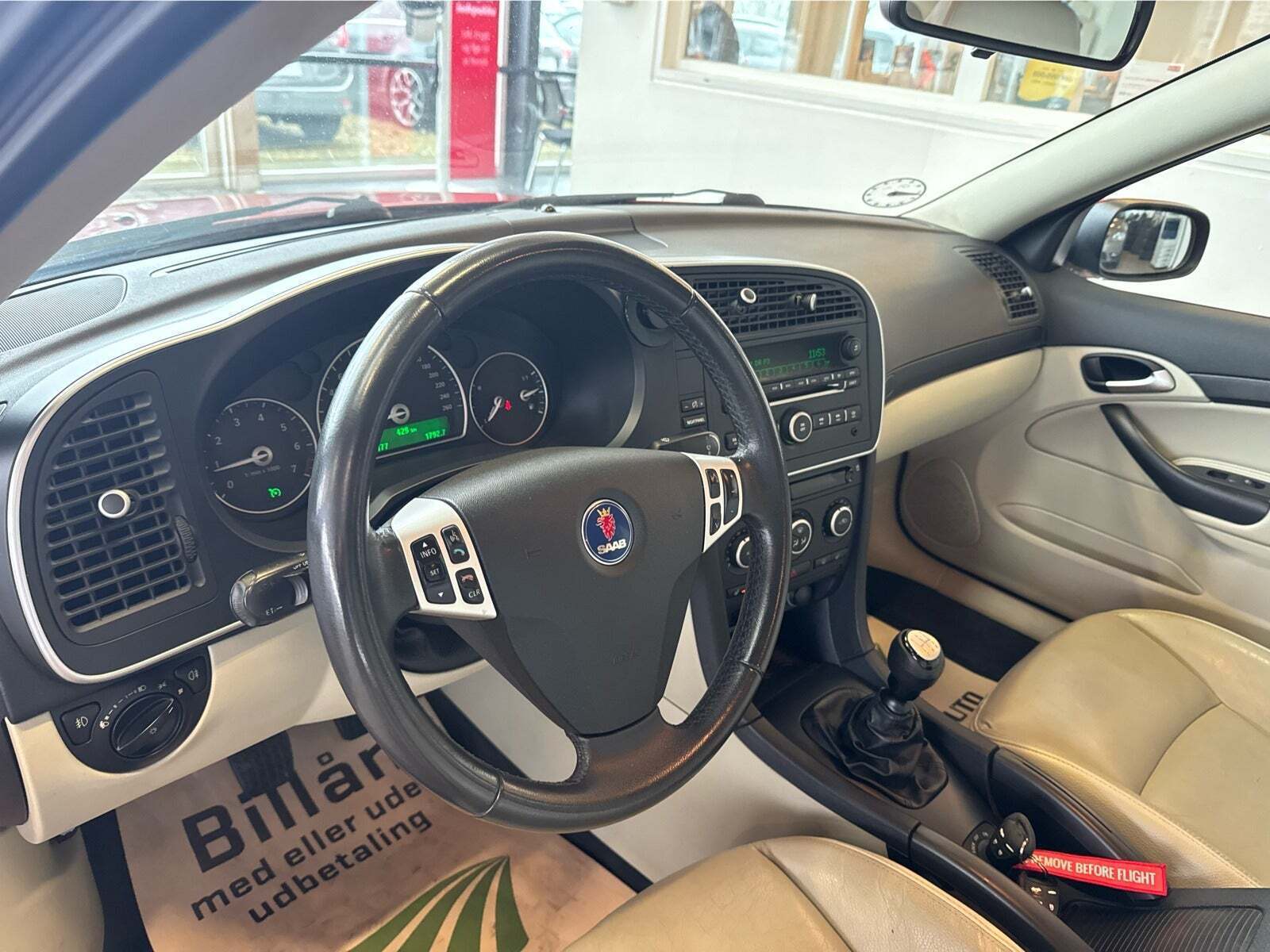 Sølv Saab 9-3 fra 2006