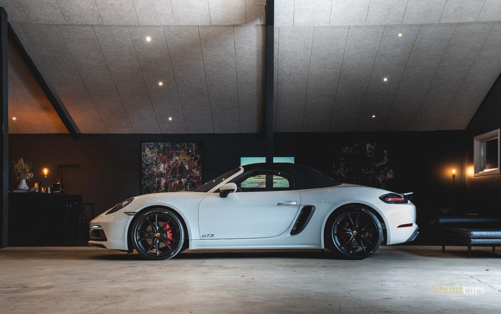 Hvid Porsche 718 Boxster GTS fra 2019