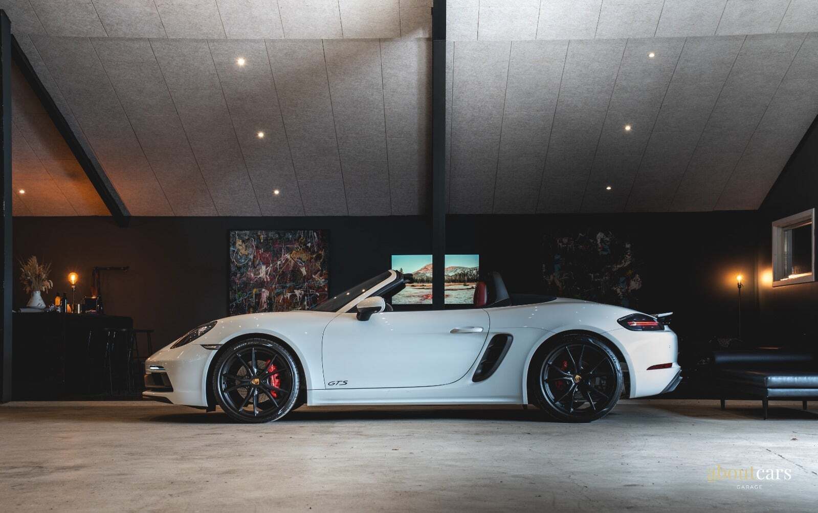 Hvid Porsche 718 Boxster GTS fra 2019