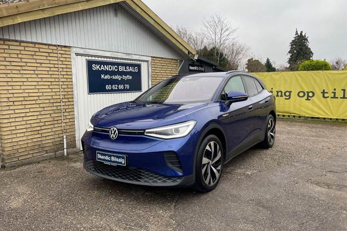 Blå VW ID.4 fra 2022 set udefra
