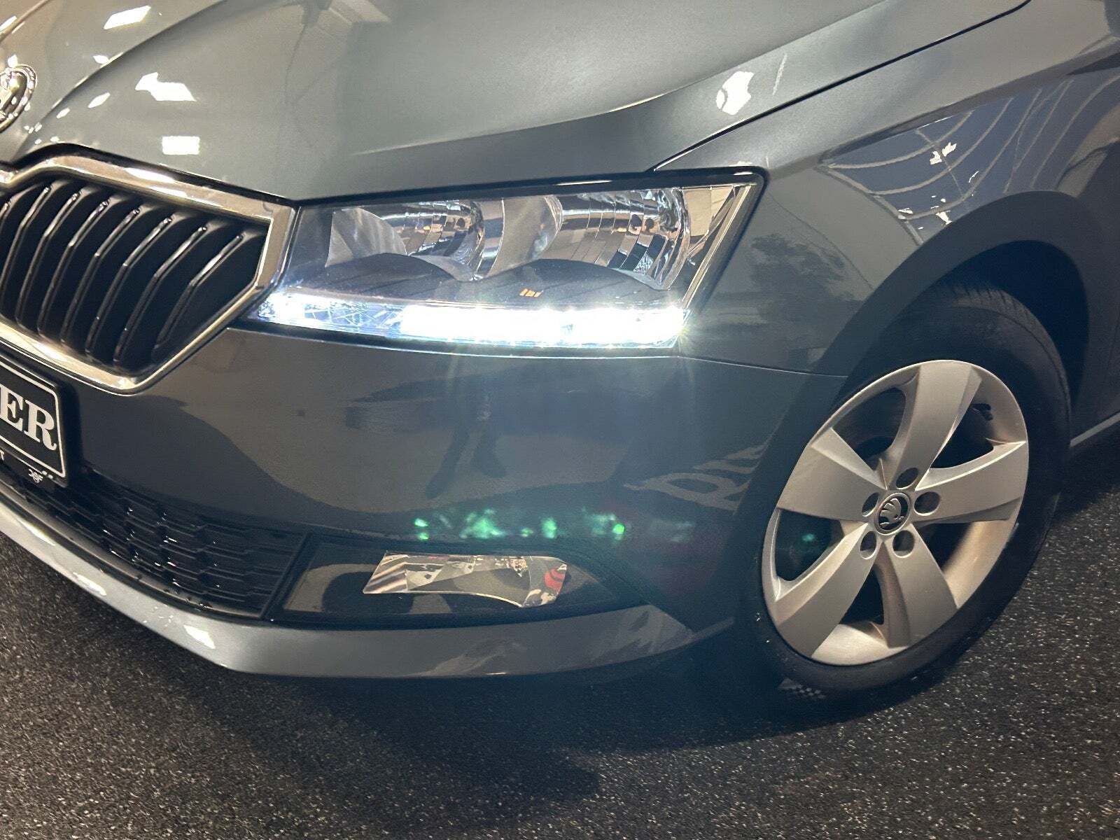 Grå Skoda Fabia fra 2019