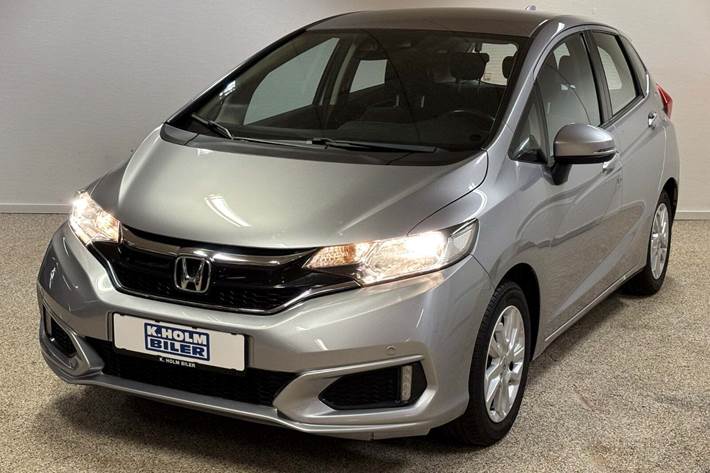 Sølv Honda Jazz fra 2018 set udefra