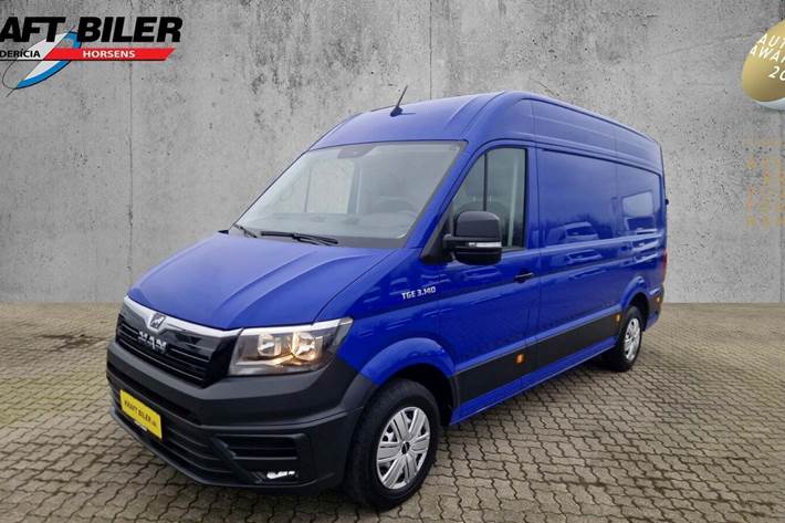 Blå MAN TGE fra 2021 set udefra