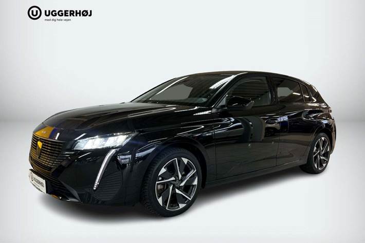 Sort Peugeot 308 fra 2022 set udefra