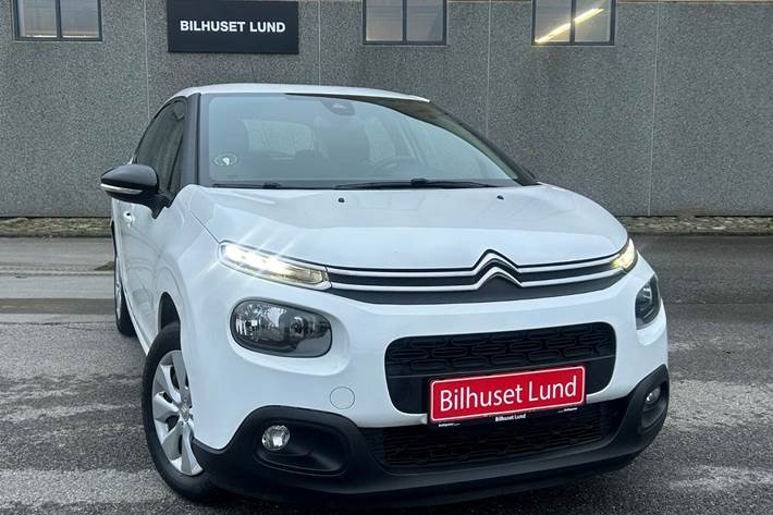 Hvid Citroën C3 fra 2018 set udefra