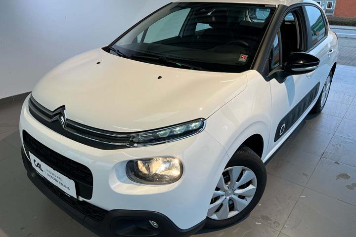 Hvid Citroën C3 fra 2018 set udefra