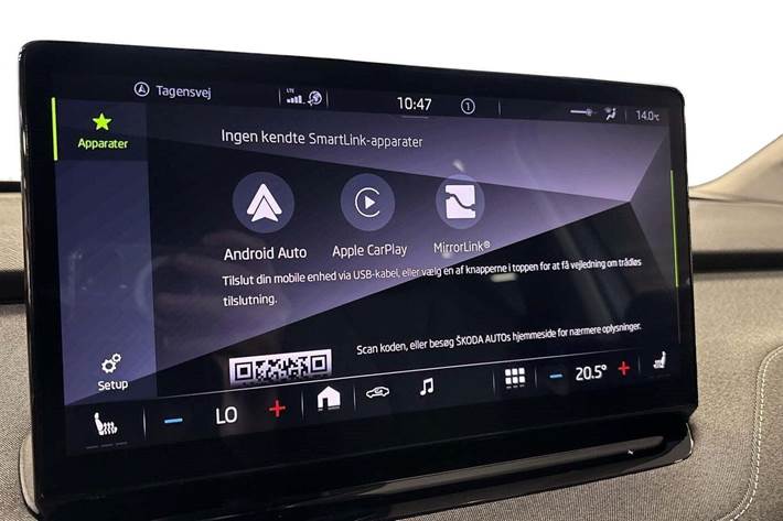 Hvid Skoda Enyaq fra 2022