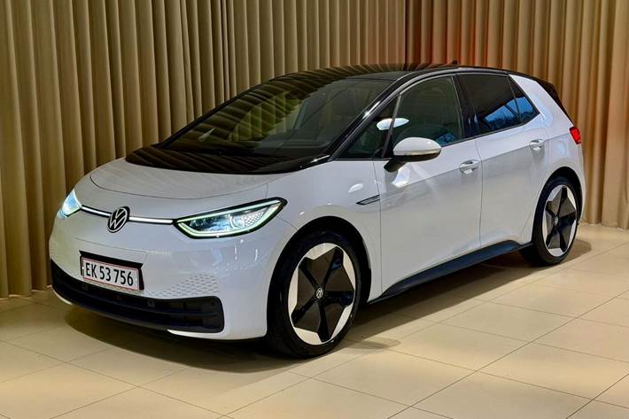 Hvid VW ID.3 fra 2021 set udefra