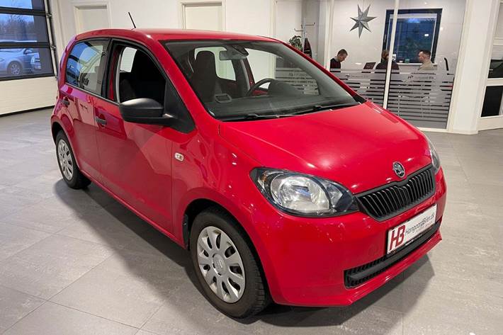 Rød Skoda Citigo fra 2016