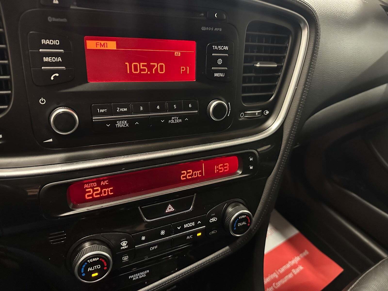 Rød Kia Optima fra 2015
