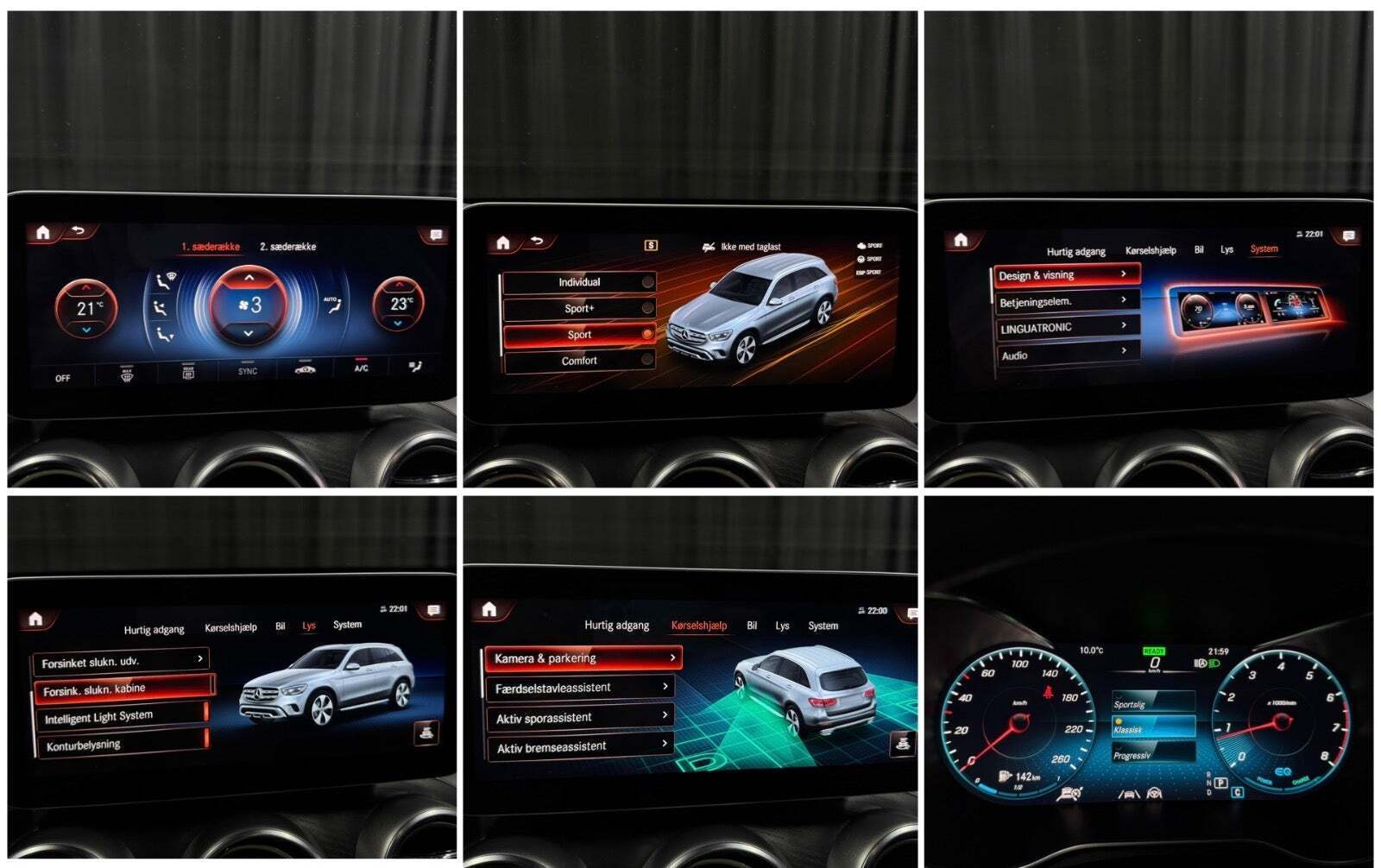 Sort Mercedes GLC300 fra 2019