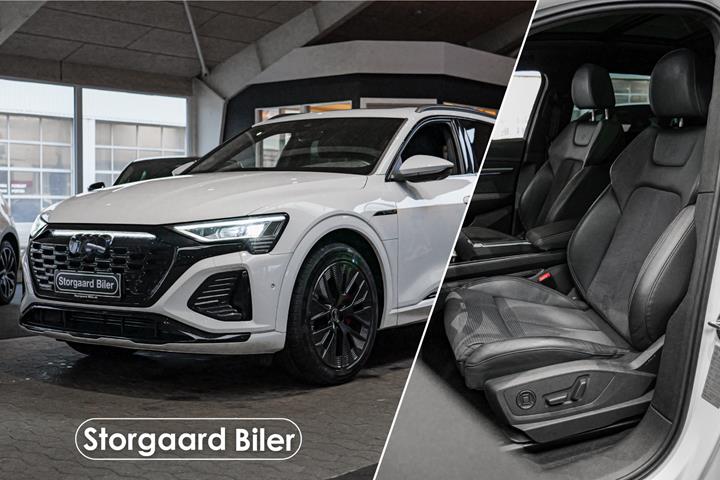 Hvid Audi Q8 e-tron fra 2024 set udefra