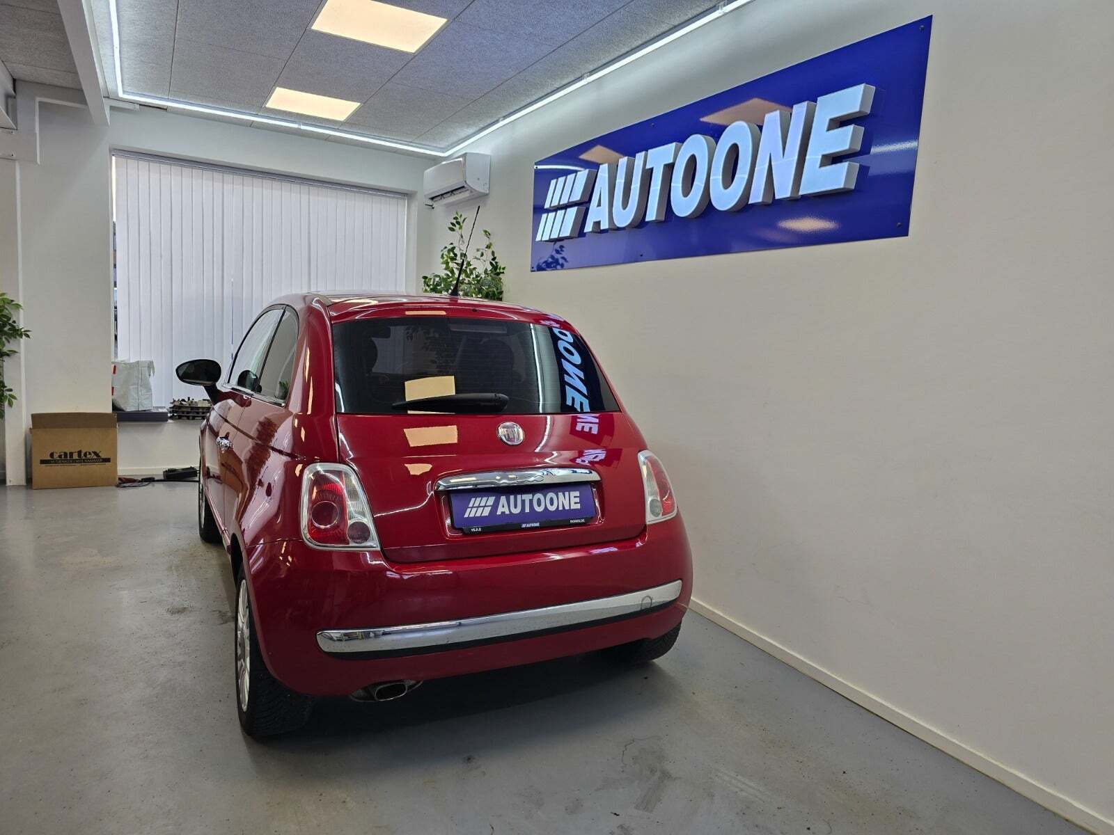 Rød Fiat 500 fra 2008