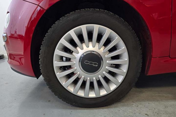 Rød Fiat 500 fra 2008