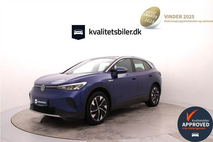 Blå VW ID.4 fra 2023 set udefra