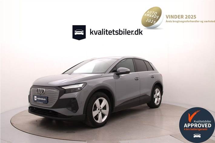 Grå Audi Q4 fra 2022 set udefra