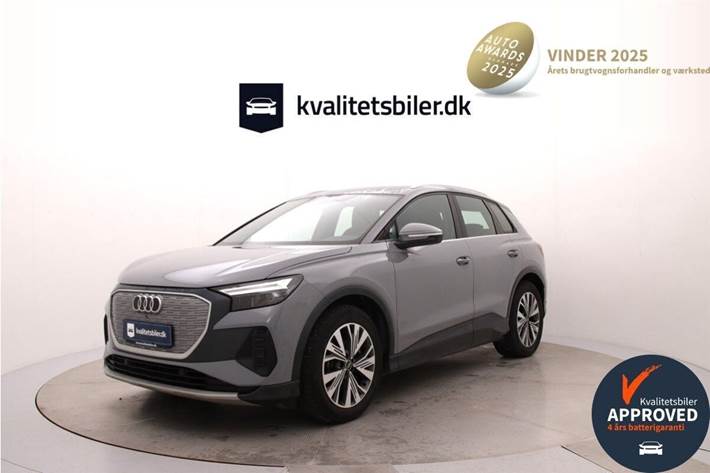 Grå Audi Q4 fra 2022 set udefra