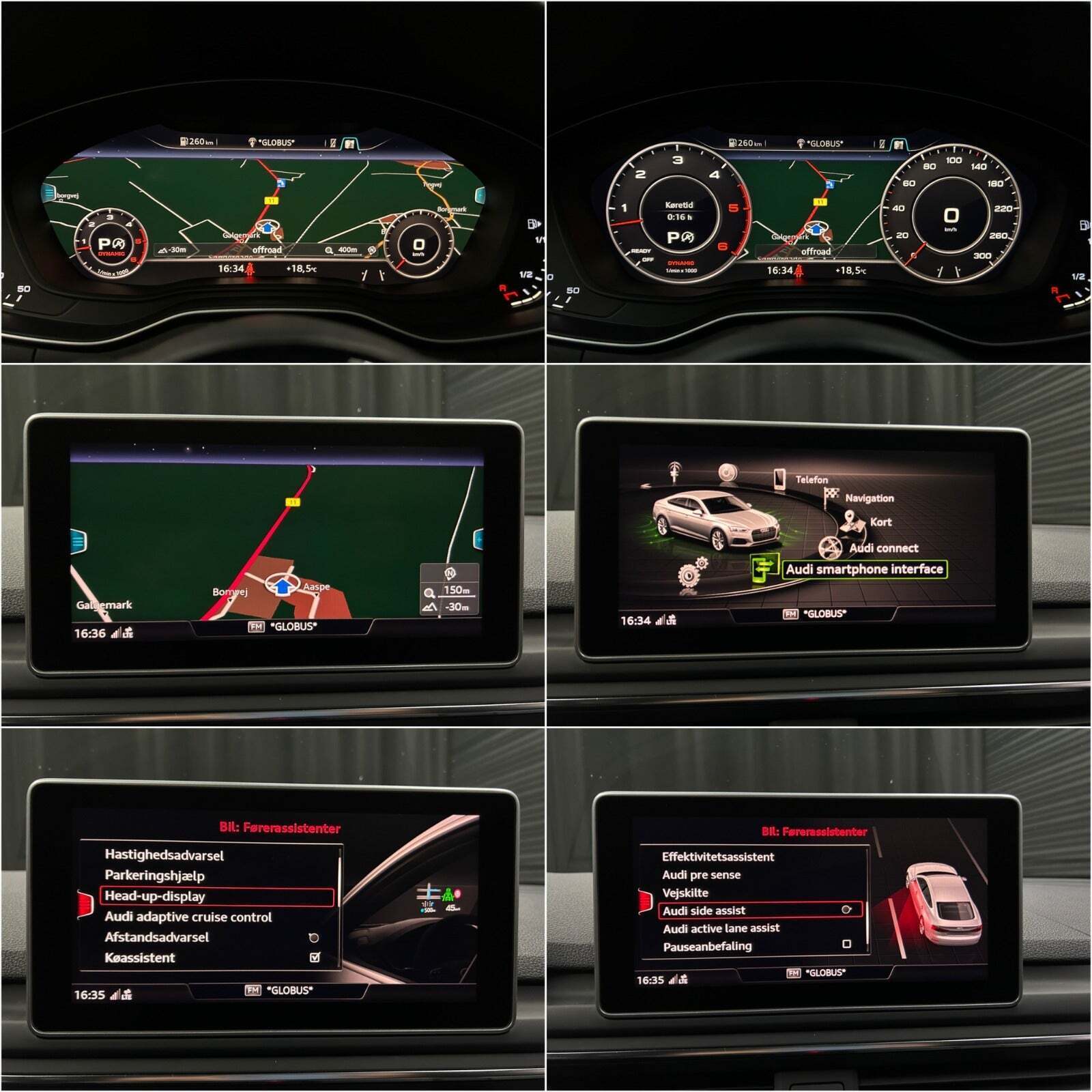 Blå Audi A5 fra 2017