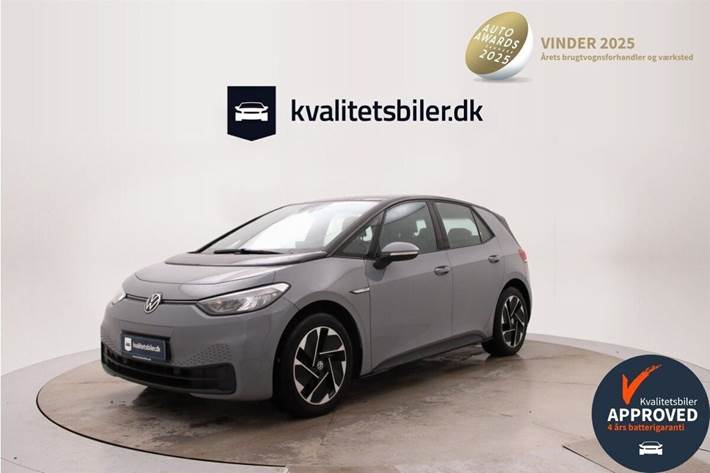 Grå VW ID.3 fra 2020 set udefra