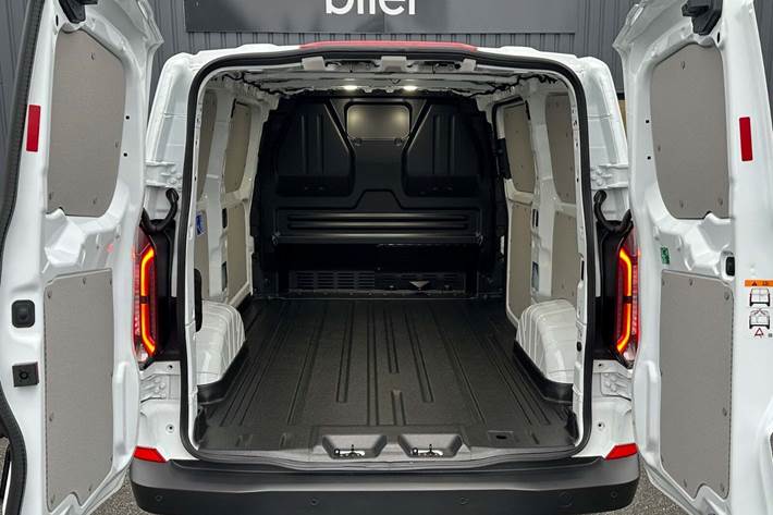 Hvid Ford E-Transit Custom 320L fra 2025 set udefra