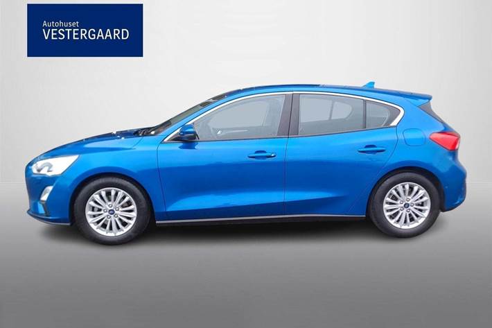 Blå Ford Focus fra 2019